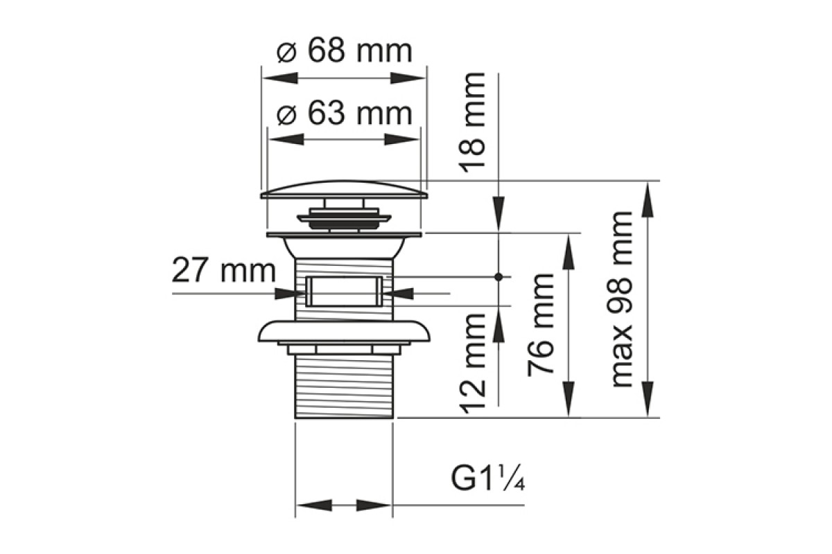 Донный клапан wasserkraft